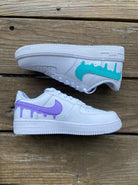Purple Tiffany Blue Drip Custom Air Force 1-shecustomize