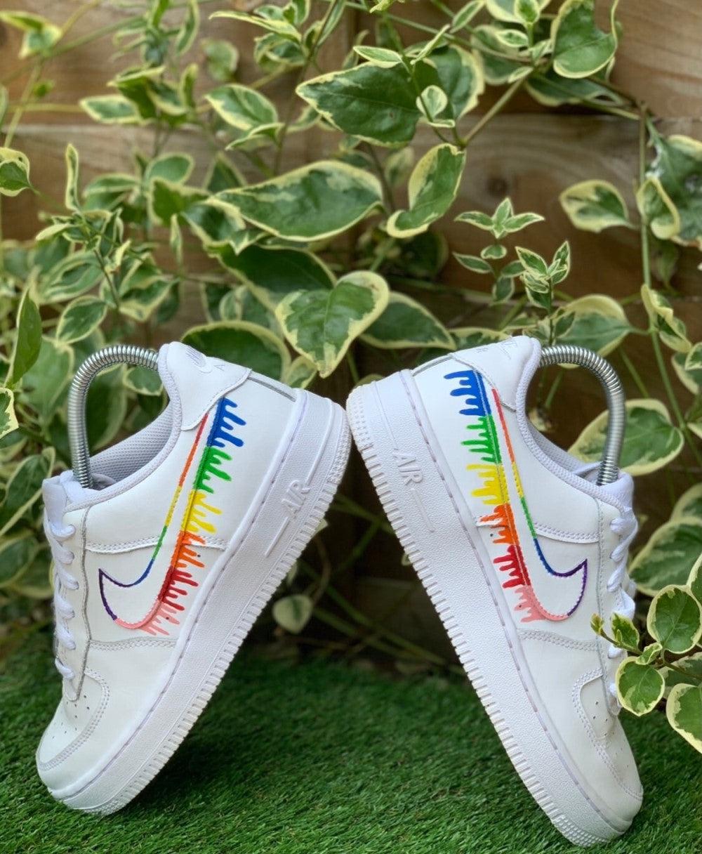 Rainbow Drip Custom Air Force 1-shecustomize
