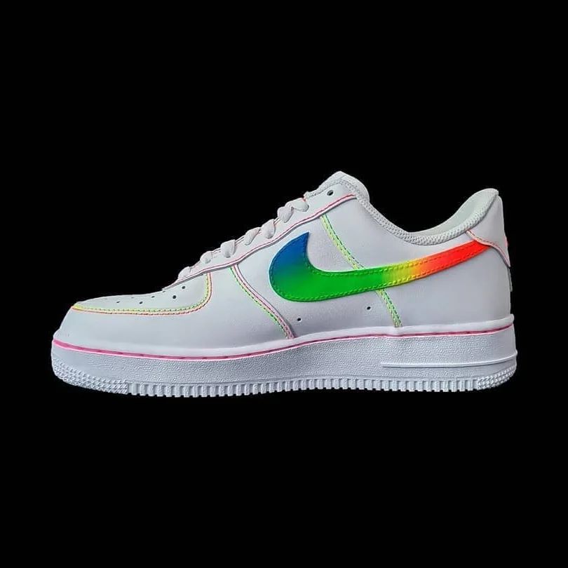 Rainbow Swoosh Custom Air Force 1-shecustomize