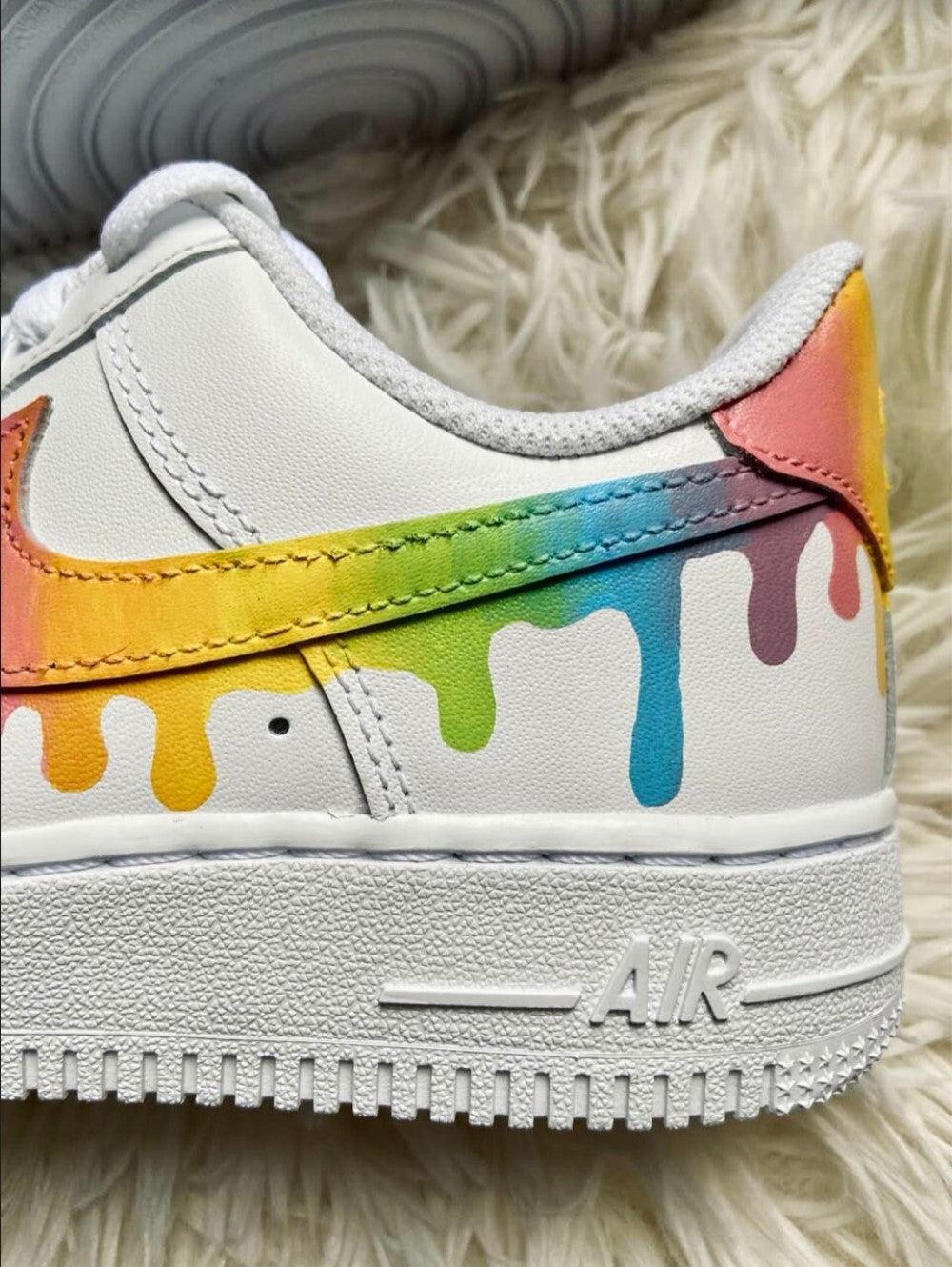 Raindow Drip Custom Air Force 1-shecustomize