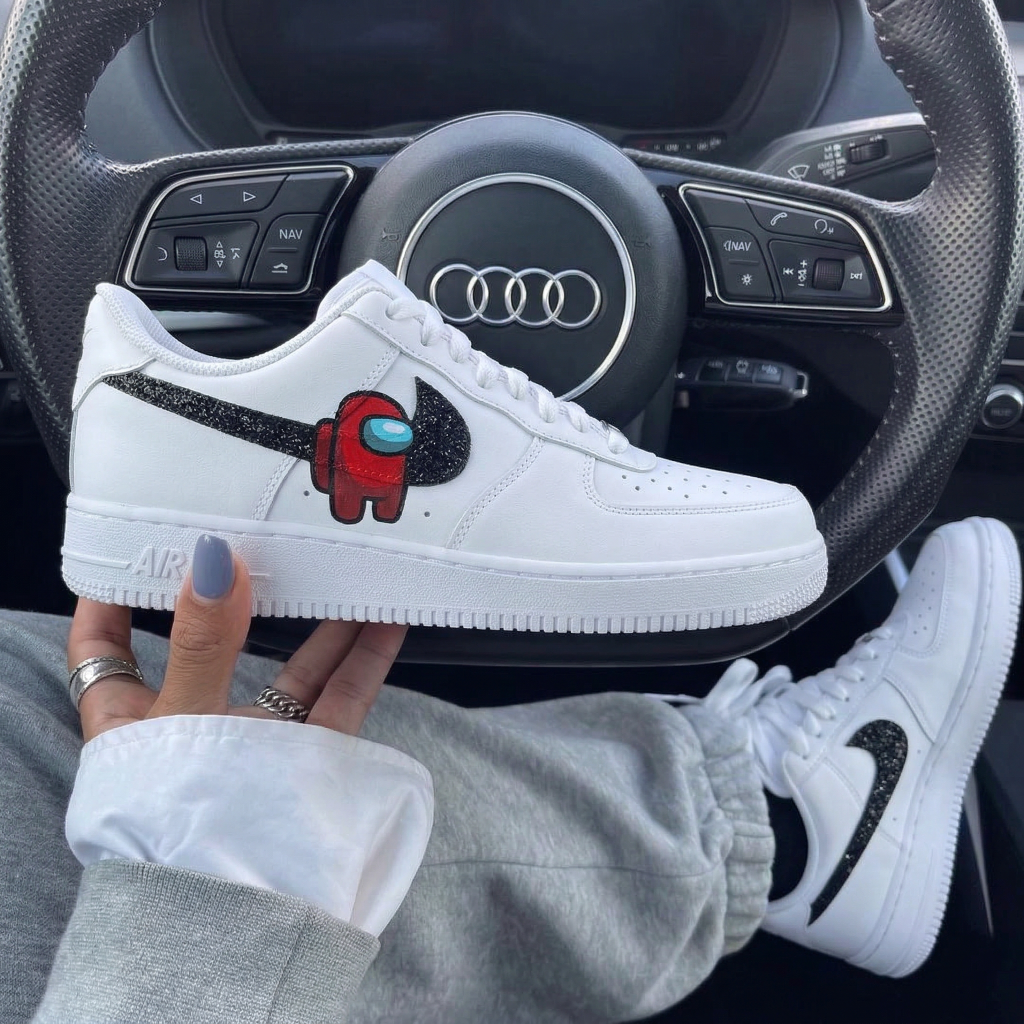 Red Black Among Us Custom Air Force 1-shecustomize