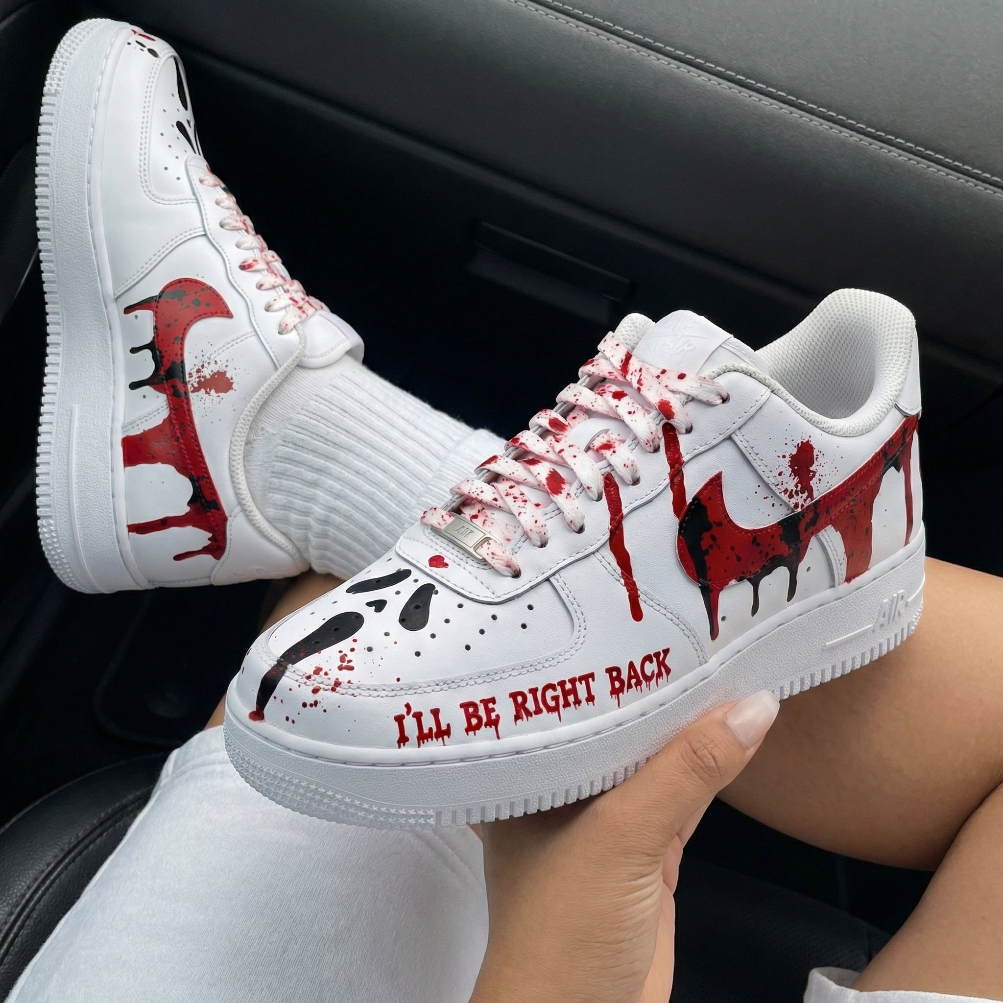 Red Black Blood Drip Custom Air Force 1-shecustomize