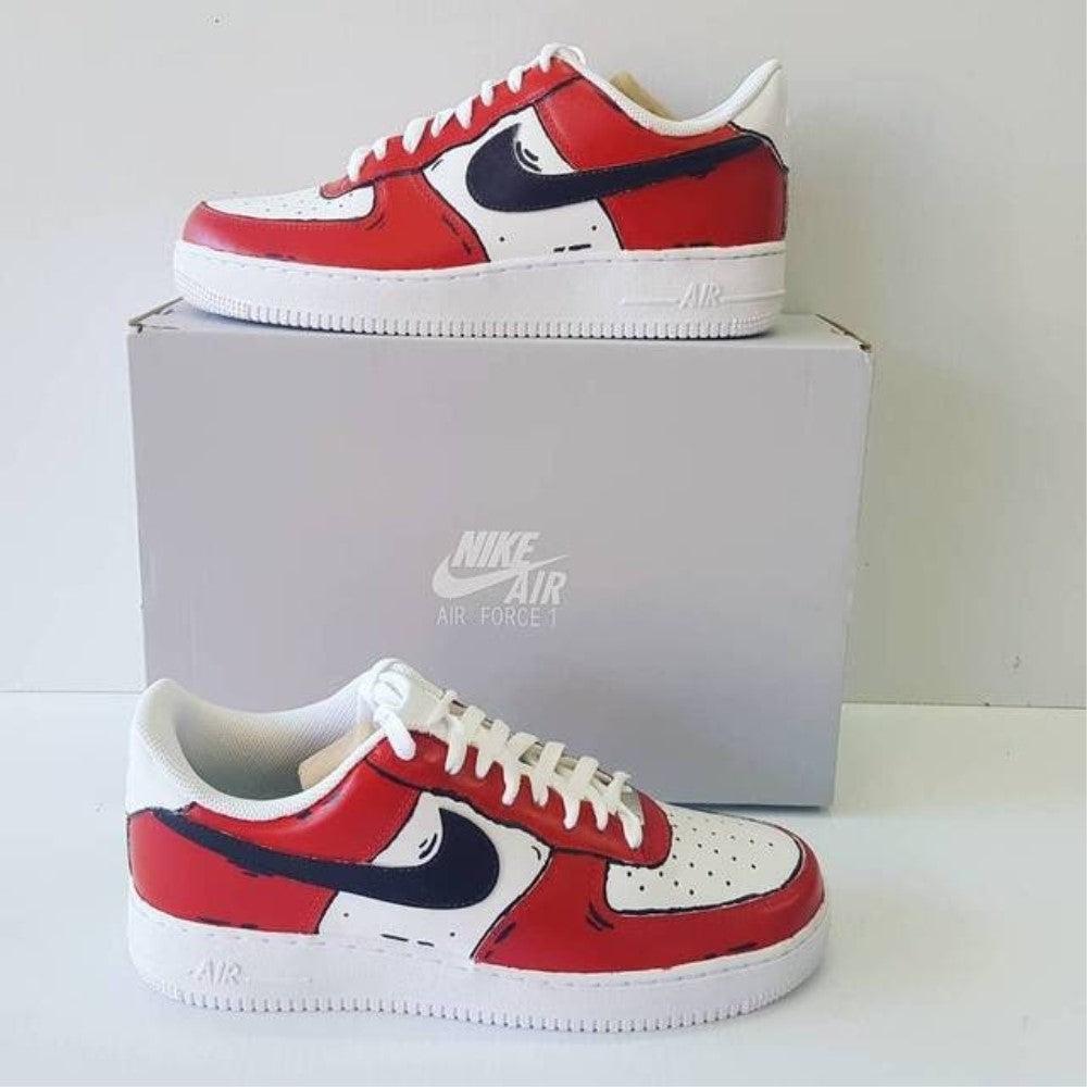 Red Black Custom Air Force 1-shecustomize