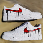 Red Black Splash Drip Custom Air Force 1-shecustomize