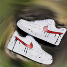 Red Black Splash Drip Custom Air Force 1-shecustomize