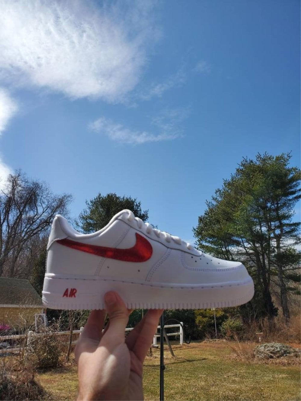 Red Custom Air Force 1-shecustomize