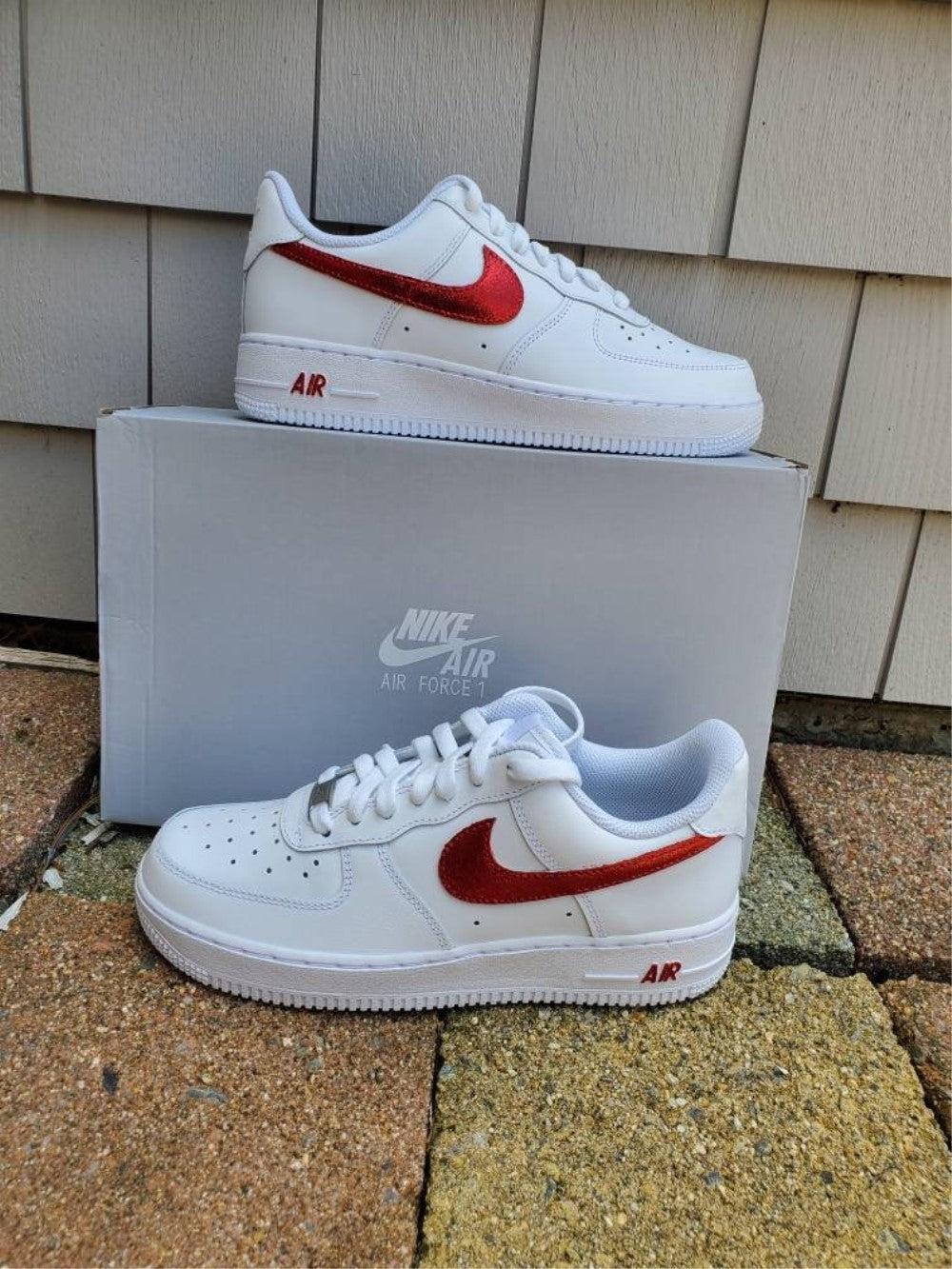 Red Custom Air Force 1-shecustomize