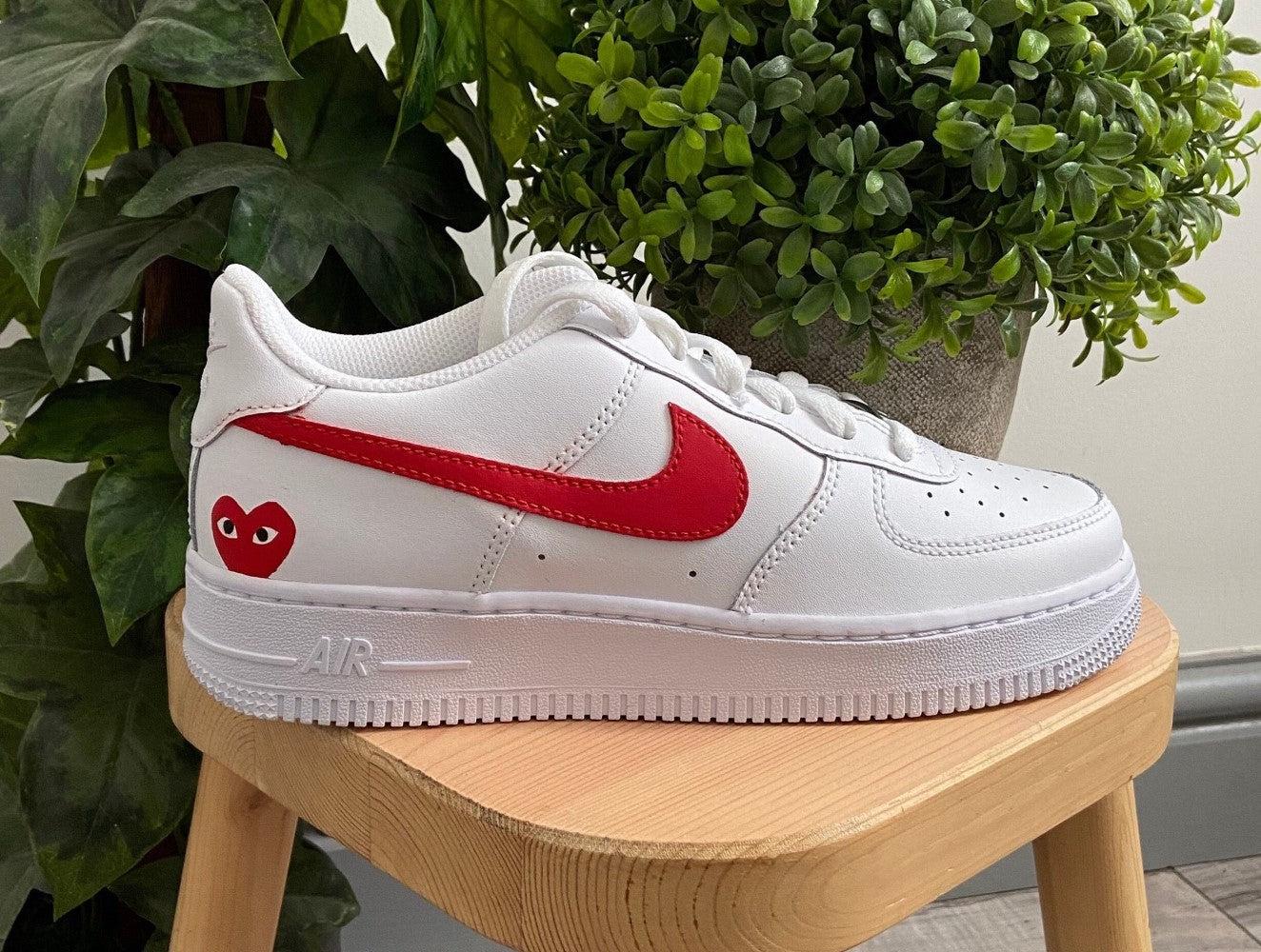 Red Heart Custom Air Force 1-shecustomize