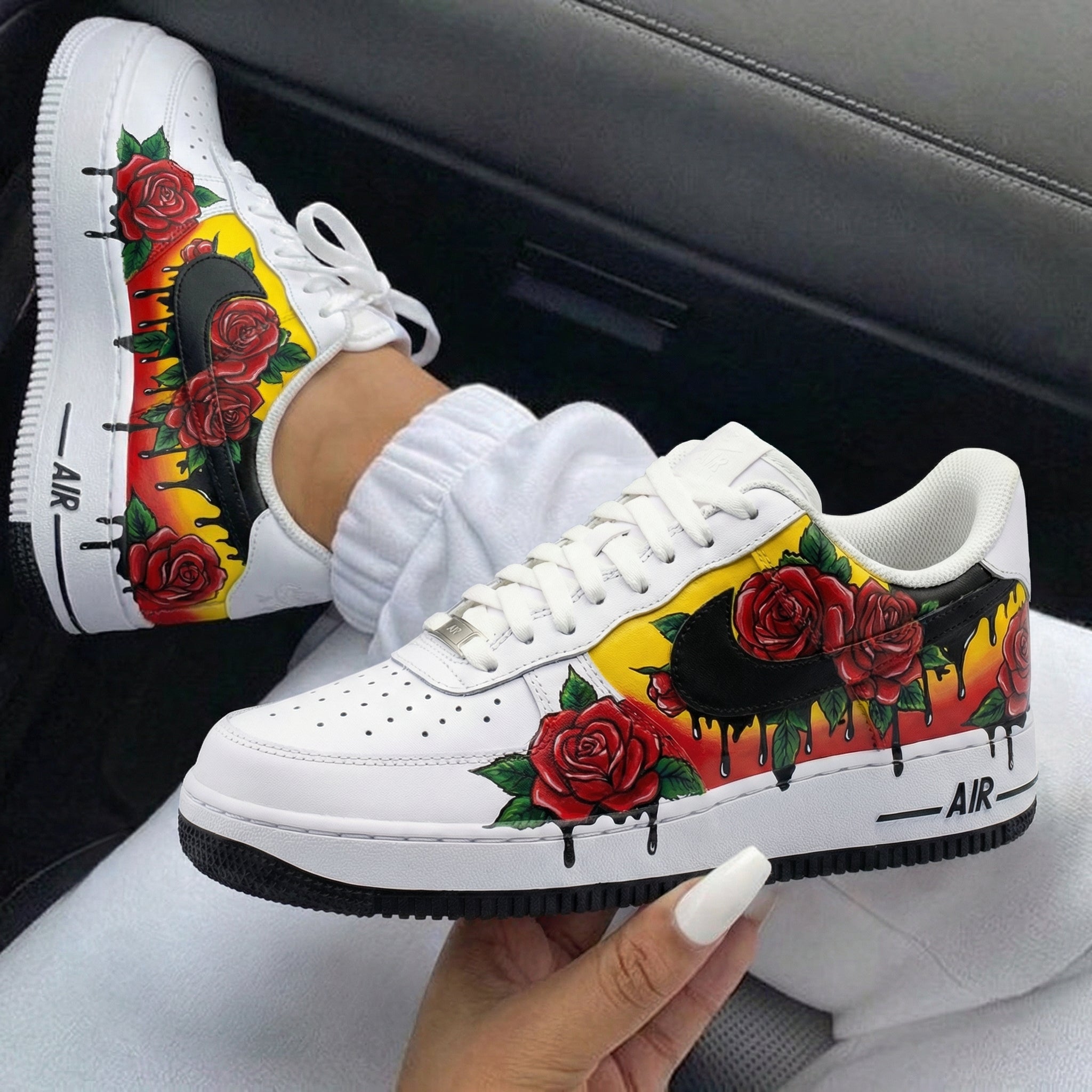 Red Roses Yellow Sunset Custom Air Force 1-shecustomize
