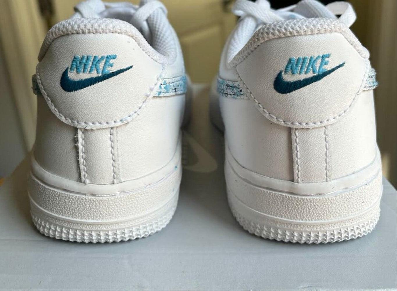 Splash Swoosh Custom Air Force 1-shecustomize