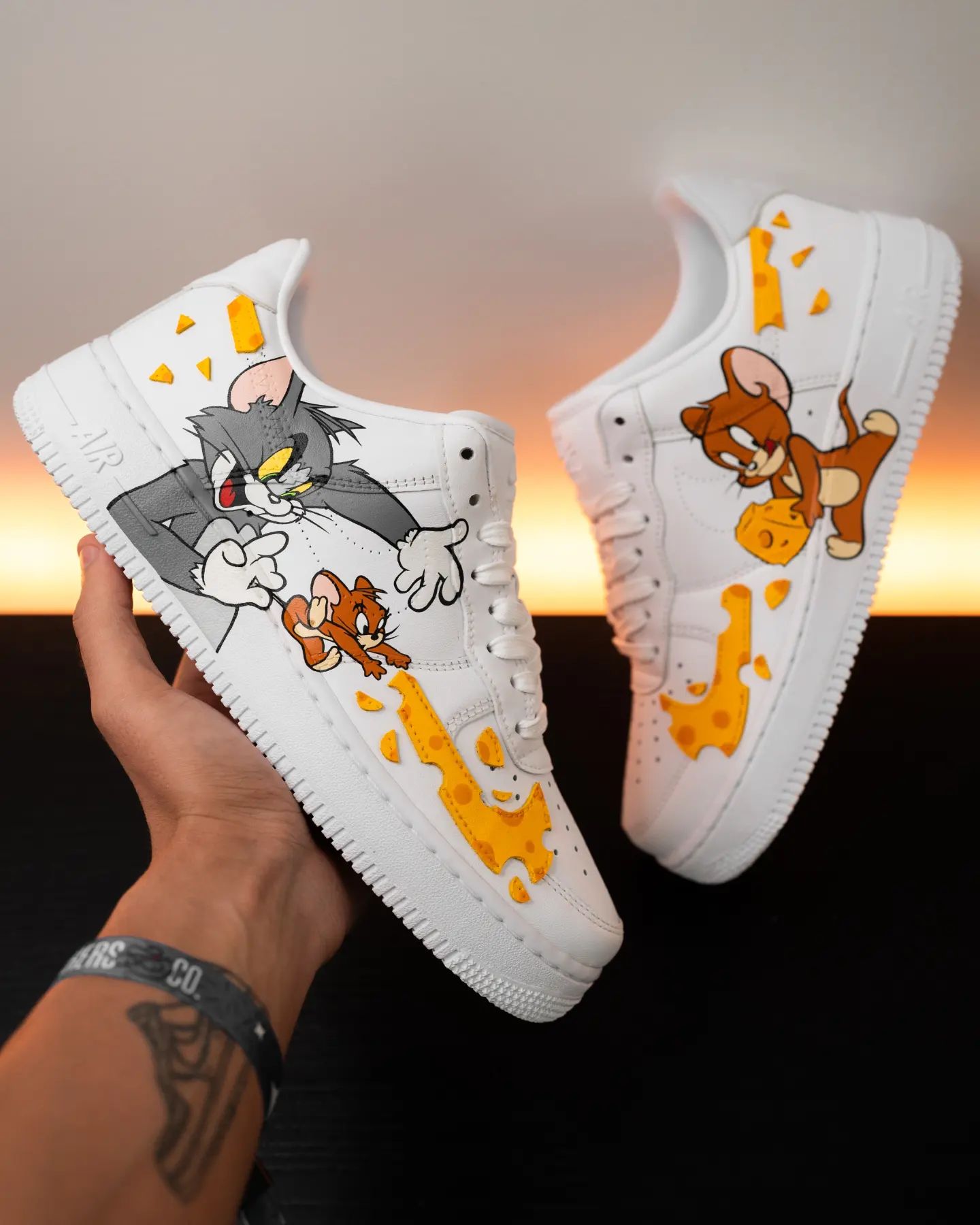 Tom And Jerry Eat Cheese Custom Air Force 1-shecustomize