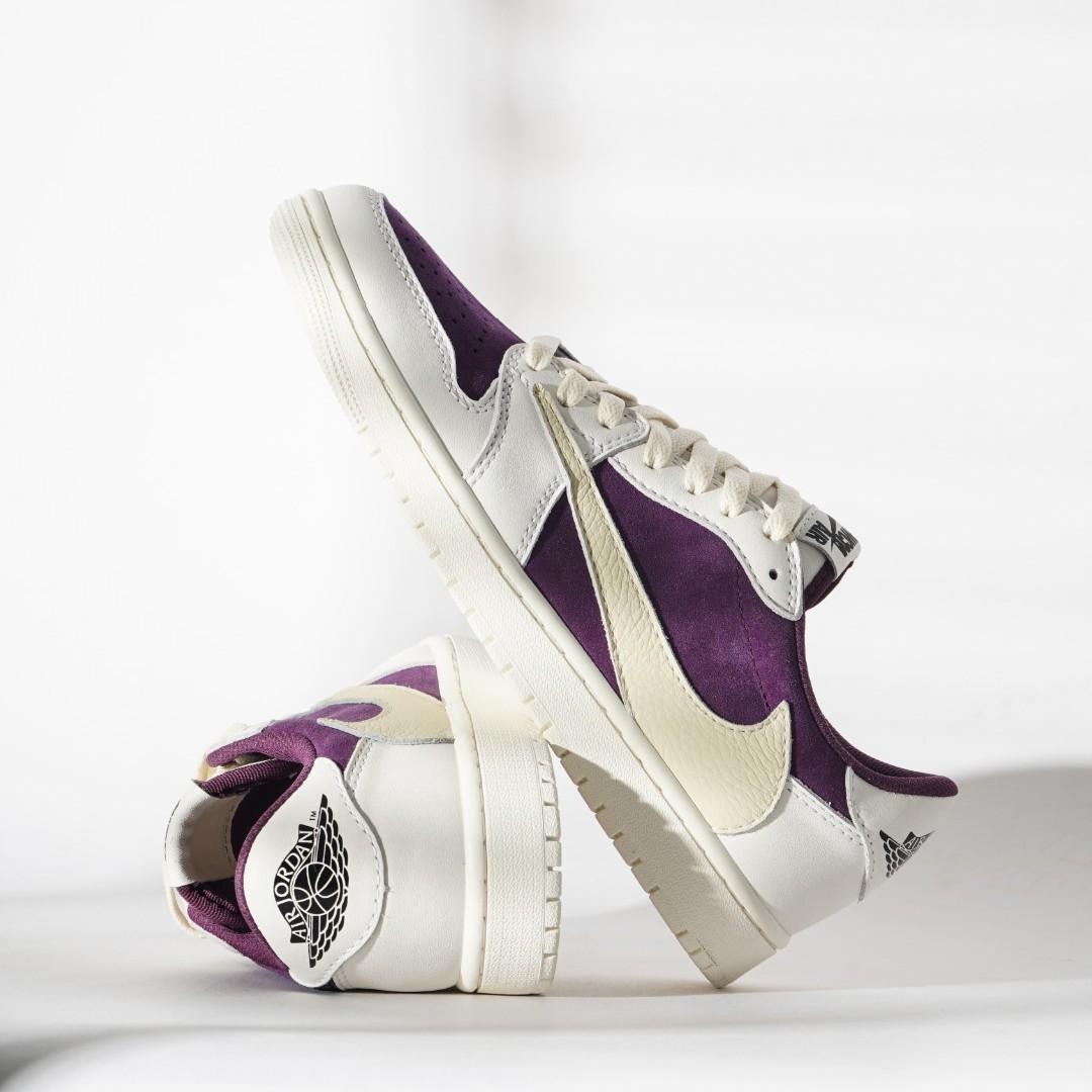 Travis Scott Purple Off White Custom Air Jordan 1-shecustomize