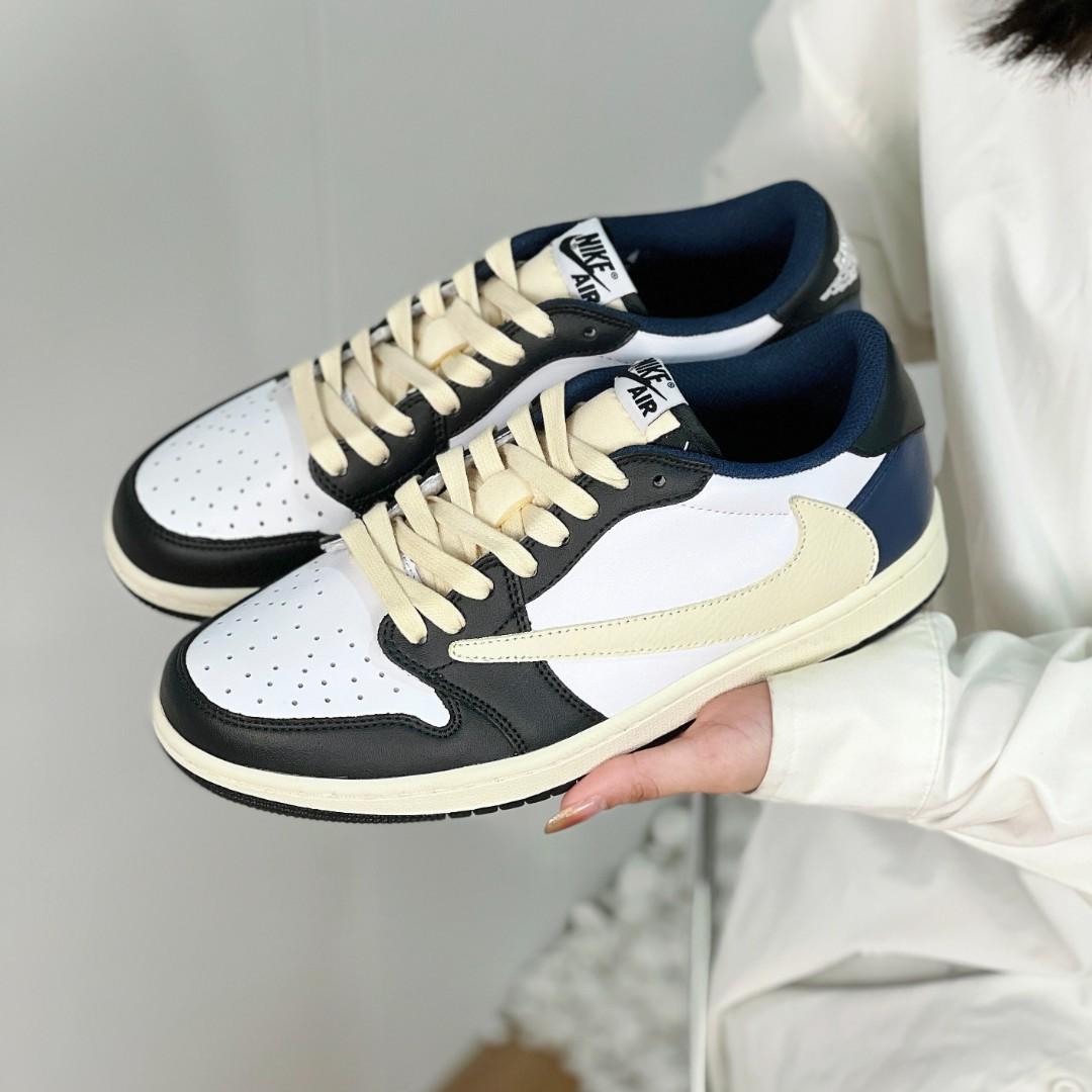 TravisScott Dark Blue Custom Air Jordan 1 Low-shecustomize