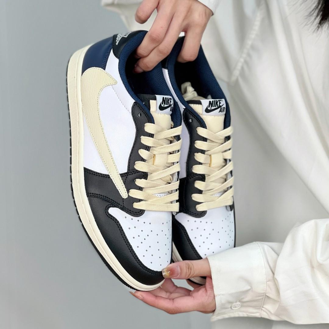 TravisScott Dark Blue Custom Air Jordan 1 Low-shecustomize