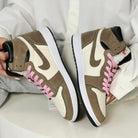 TravisScott Mocha Custom Air Jordan 1 High-shecustomize