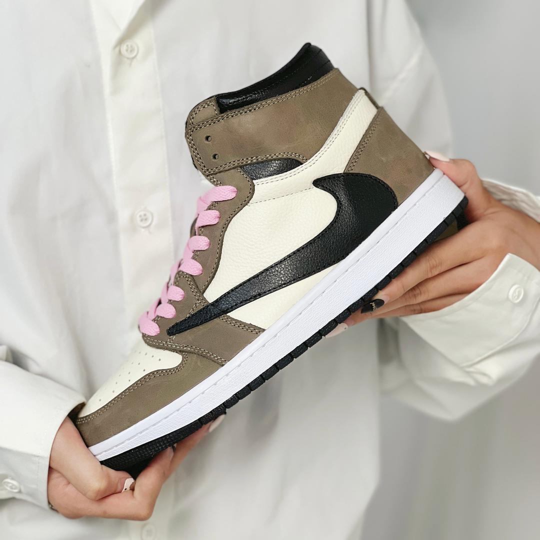 TravisScott Mocha Custom Air Jordan 1 High-shecustomize