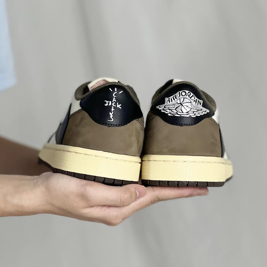 TravisScott Mocha Custom Air Jordan 1 Low-shecustomize