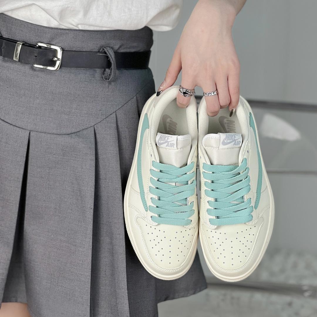 TravisScott Tiffany Blue Custom Air Jordan 1 Low-shecustomize