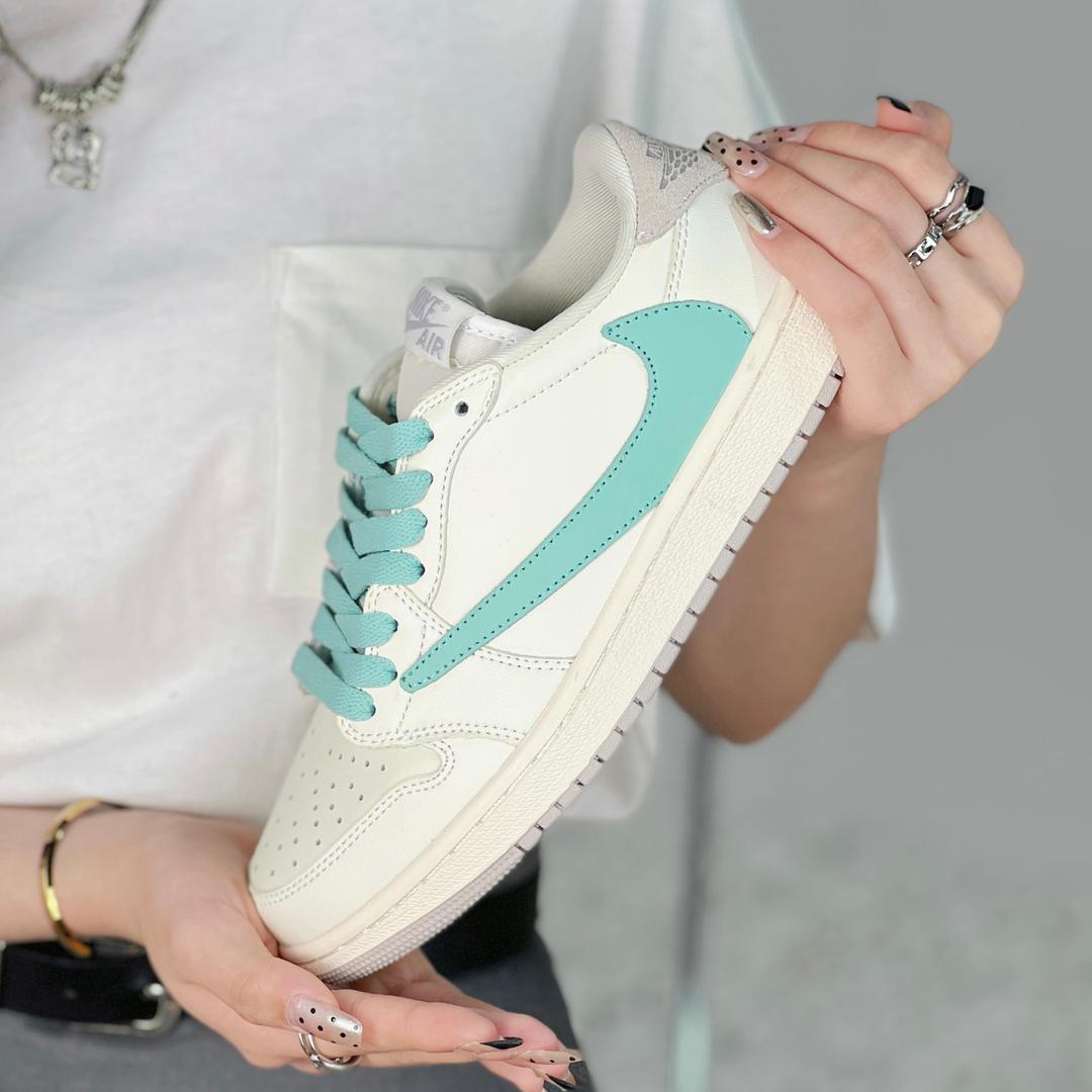 TravisScott Tiffany Blue Custom Air Jordan 1 Low-shecustomize