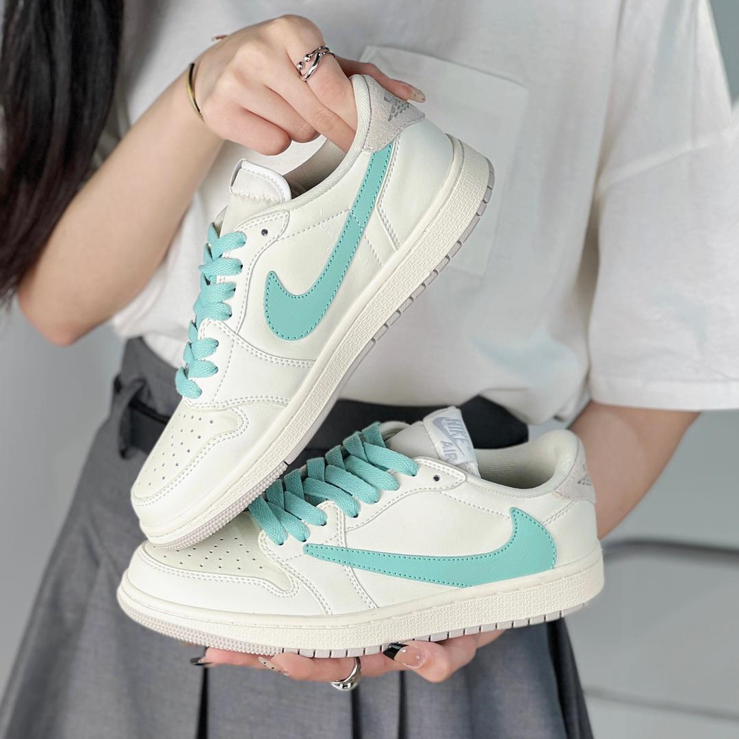 TravisScott Tiffany Blue Custom Air Jordan 1 Low-shecustomize