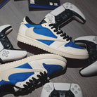 TS Blue White Custom Air Jordan 1-shecustomize