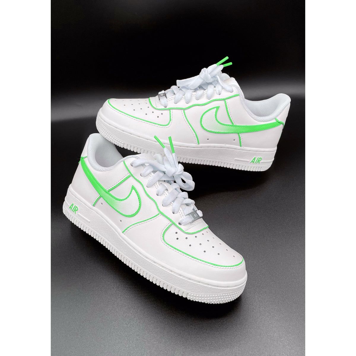 White Green - Accented Custom Air Force 1-shecustomize