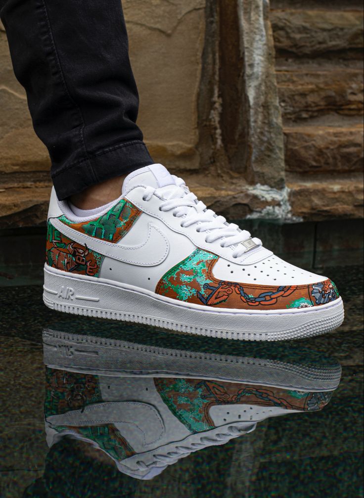 White Rusty Pattern Custom Air Force 1-shecustomize