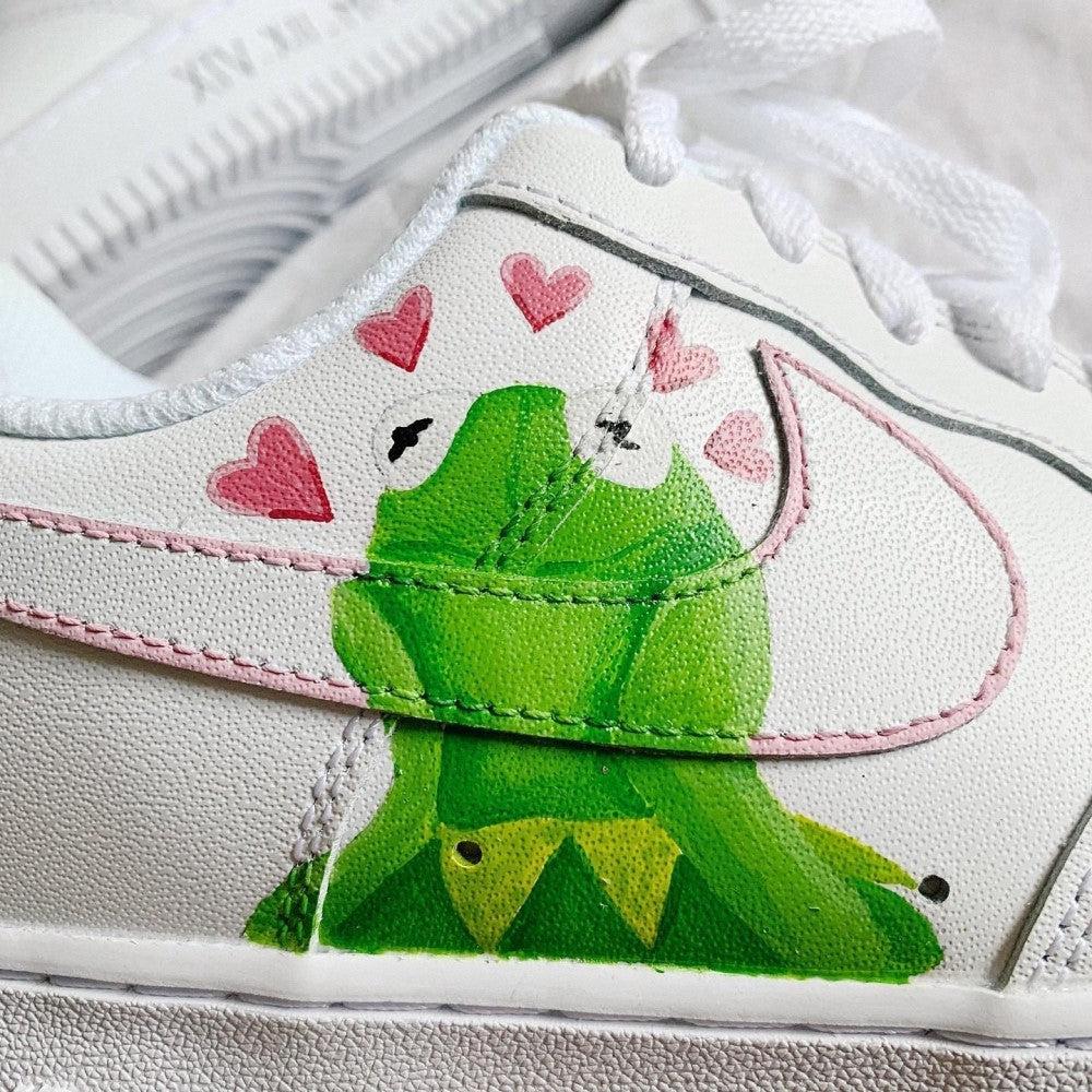 Wholsome Kermit And Lipton Kermit Custom Air Force 1-shecustomize