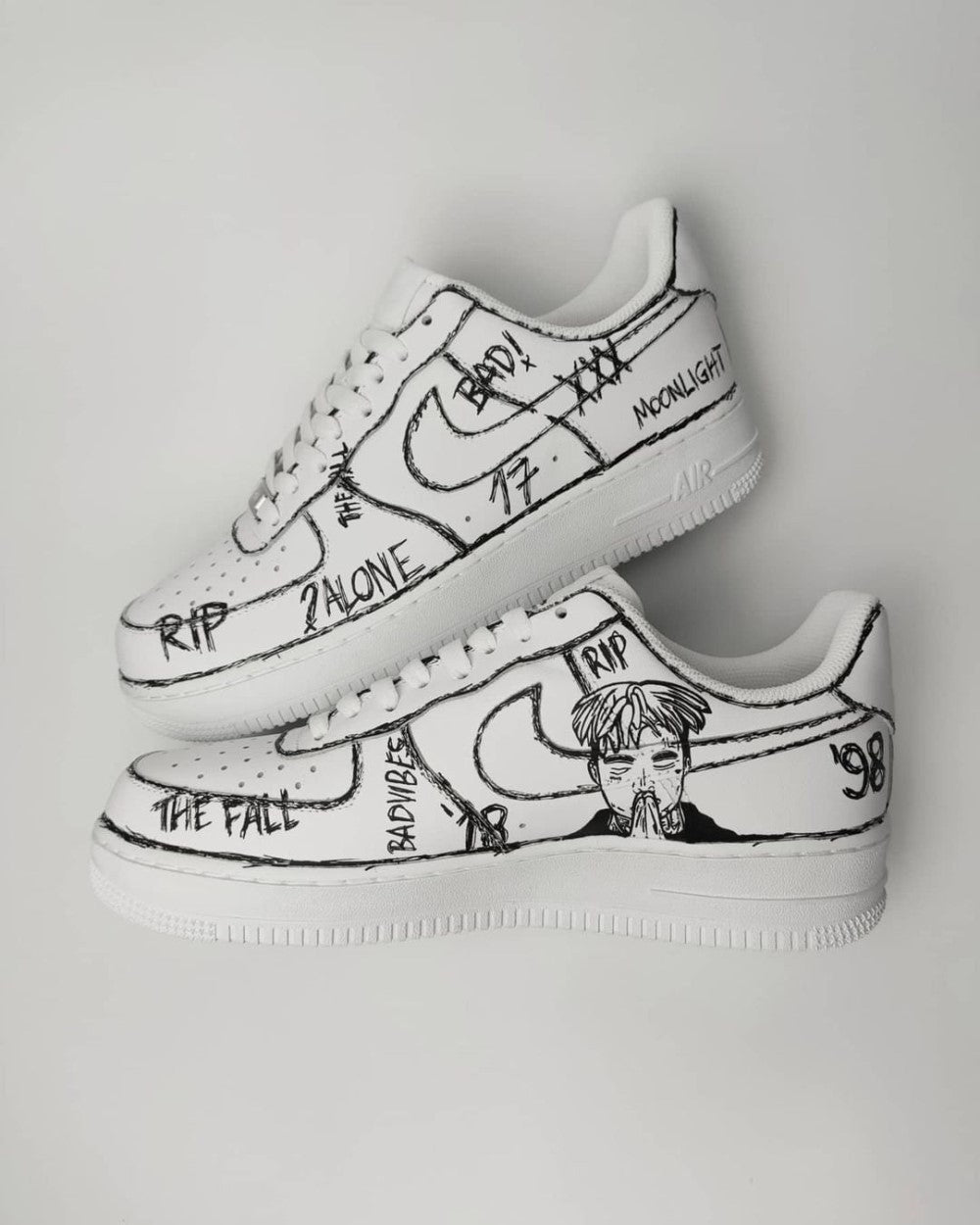 XXXTentacion Sketch Custom Air Force 1 SHECUSTOMIZE