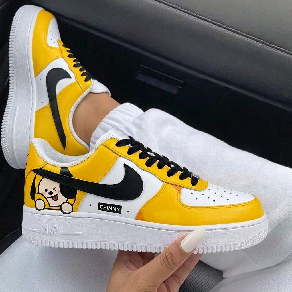 Yellow Black Chimmy Custom Air Force 1-shecustomize