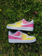 Yellow Pink Gradient Custom Air Force 1-shecustomize