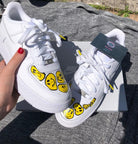 Yellow Smile Face Happy Face Custom Air Force 1-shecustomize