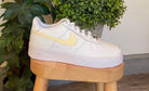 Yellow Swoosh Custom Air Force 1-shecustomize