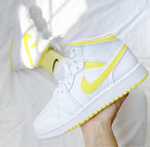 Yellow Swoosh Custom Air Jordan 1-shecustomize