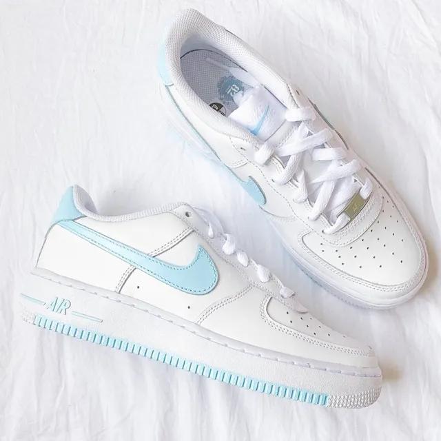 Baby Blue Custom Air Force 1-shecustomize