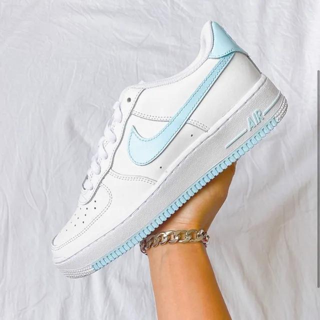 Baby Blue Custom Air Force 1-shecustomize