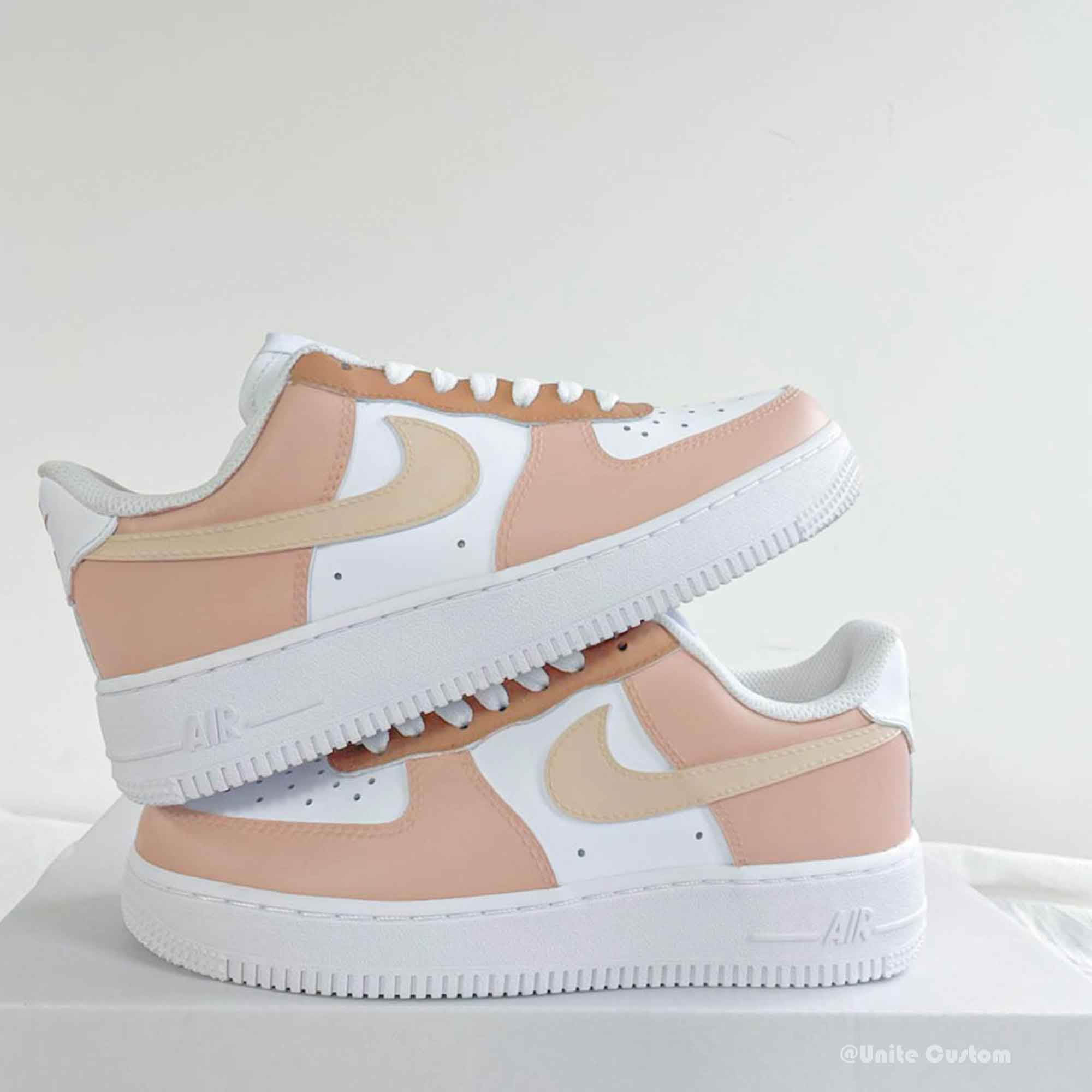Beige Custom Air Force 1-shecustomize