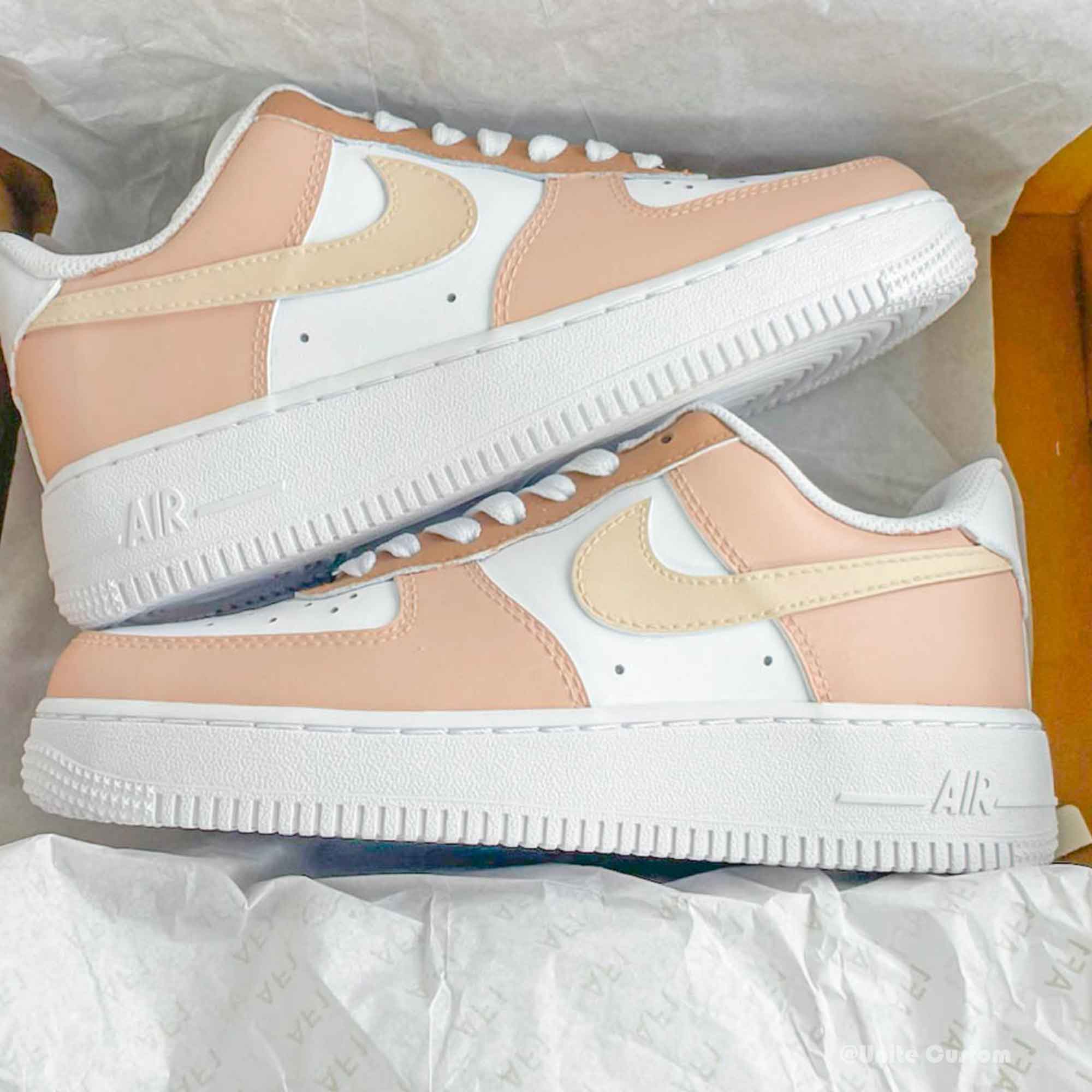 Beige Custom Air Force 1-shecustomize