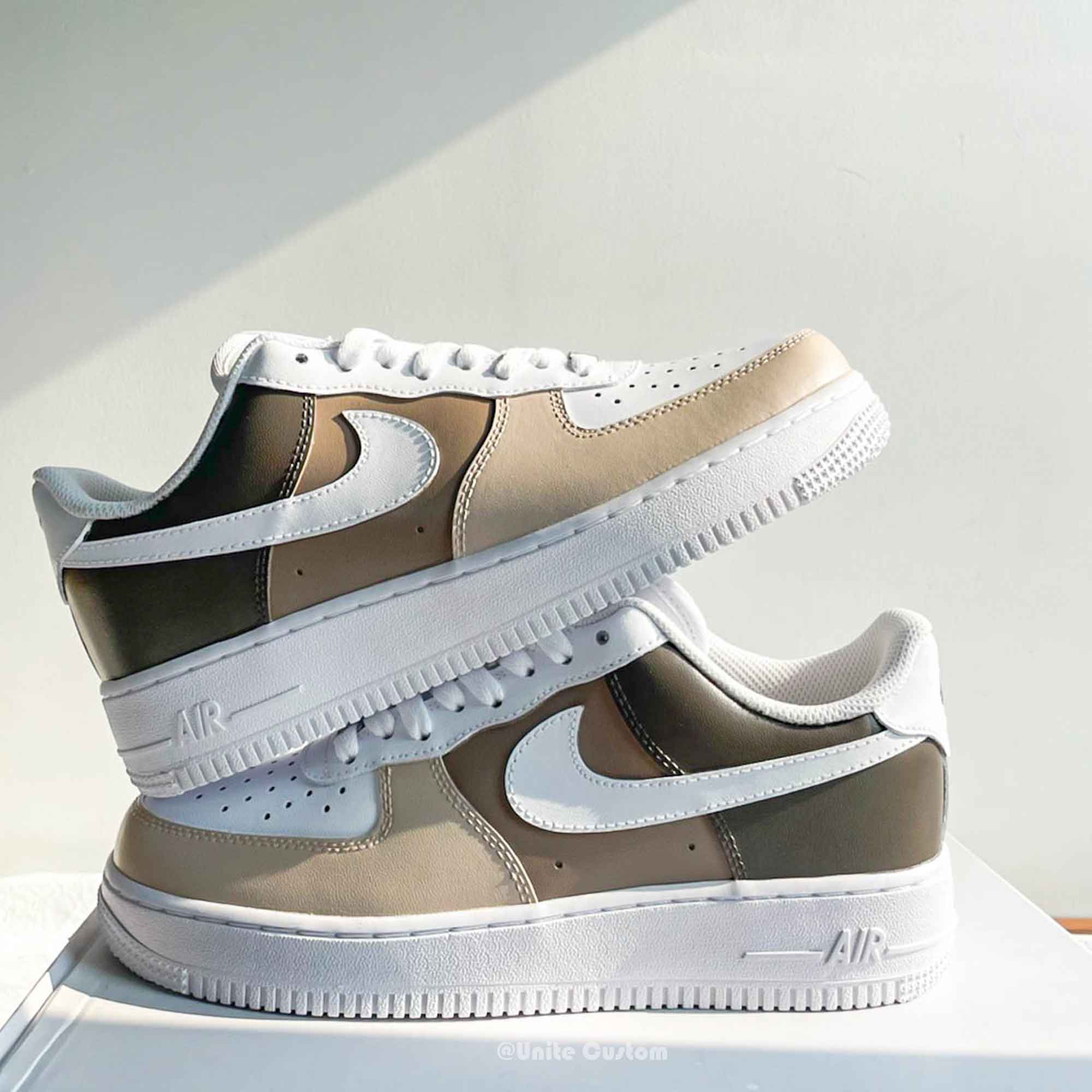 Beige Custom Air Force 1-shecustomize