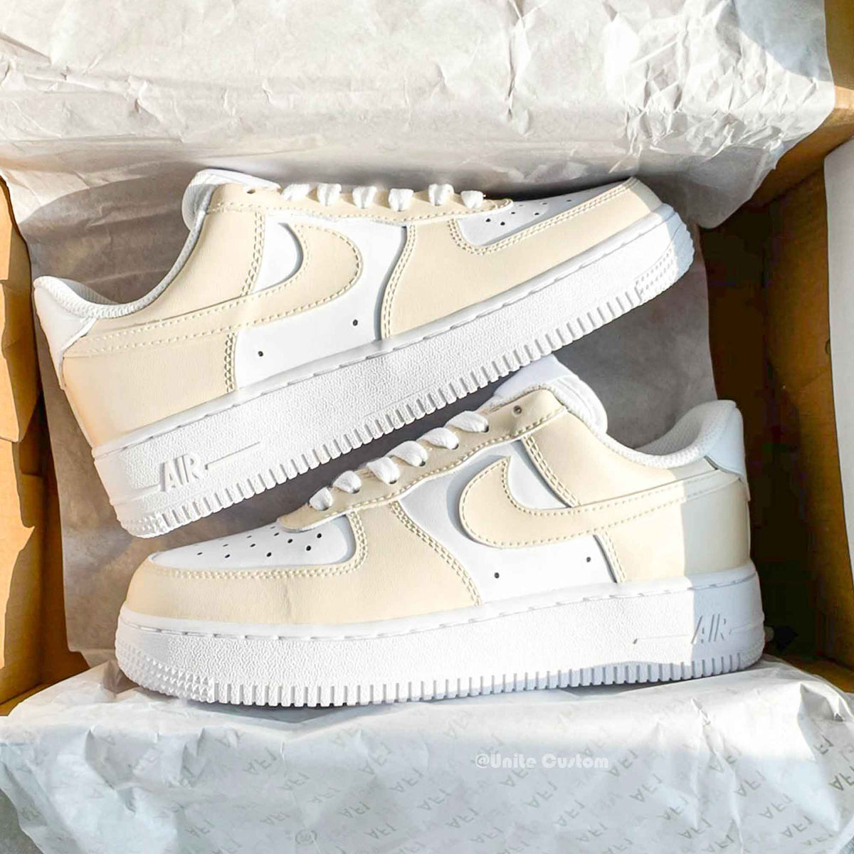 Beige Custom Air Force 1 â SHECUSTOMIZE