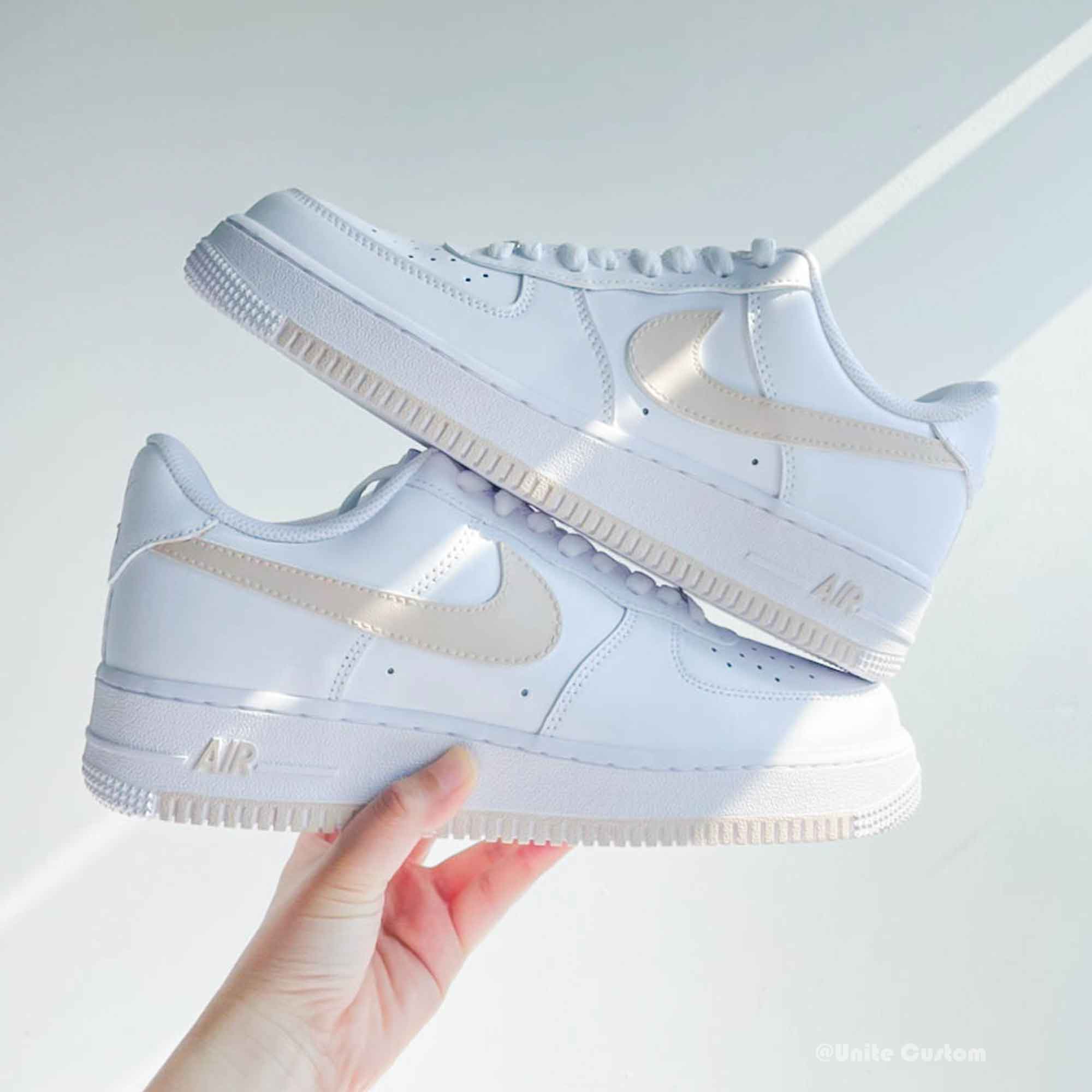 Beige Custom Air Force 1-shecustomize