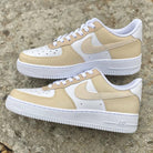 Beige Custom Nike Air Force Ones-shecustomize