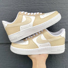 Beige Custom Nike Air Force Ones-shecustomize
