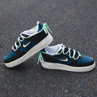 Black Blue Air Force 1s Custom Shoes Sneakers-shecustomize