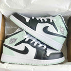 Black Green Custom Air Jordan 1-shecustomize