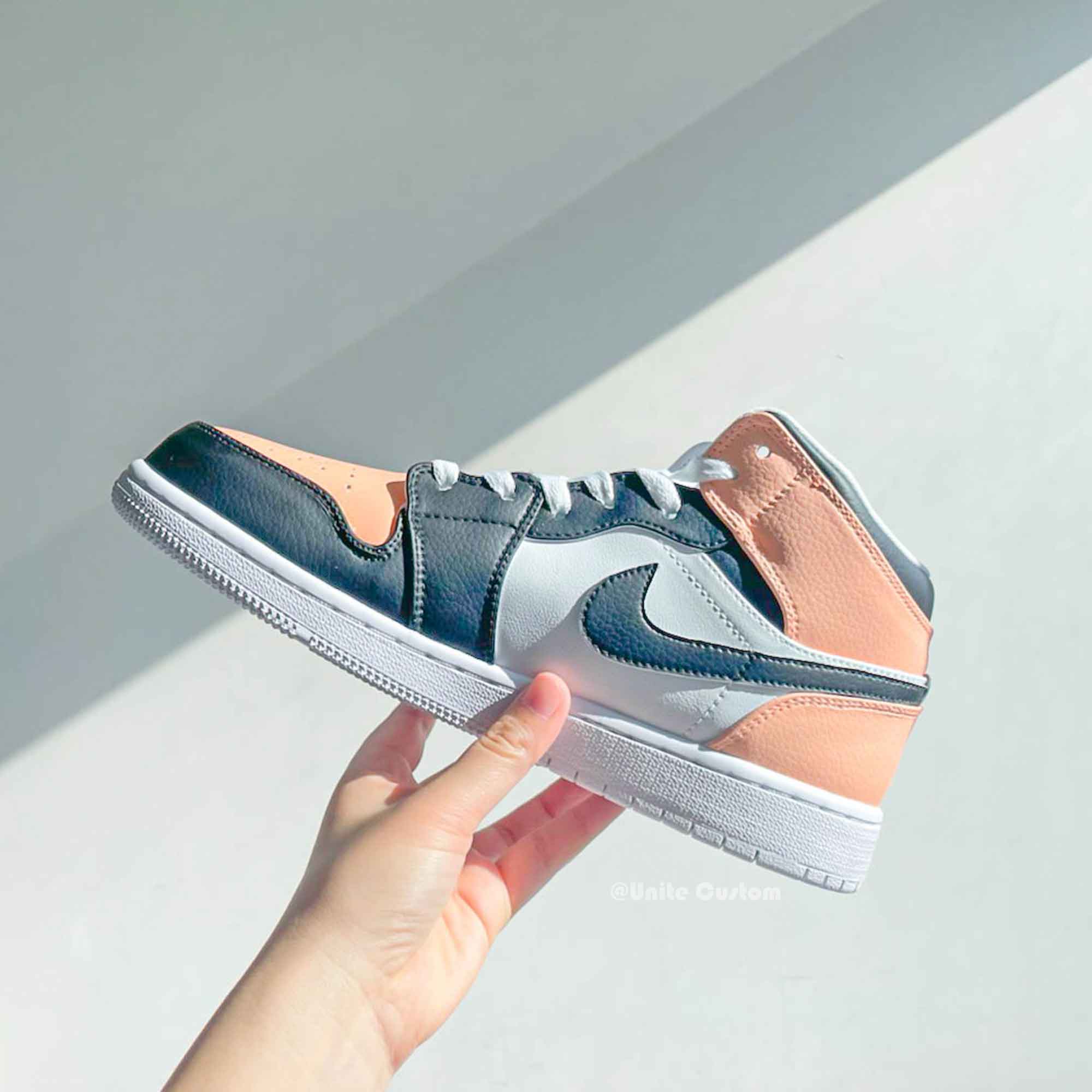 Black Orange Custom Air Jordan 1-shecustomize