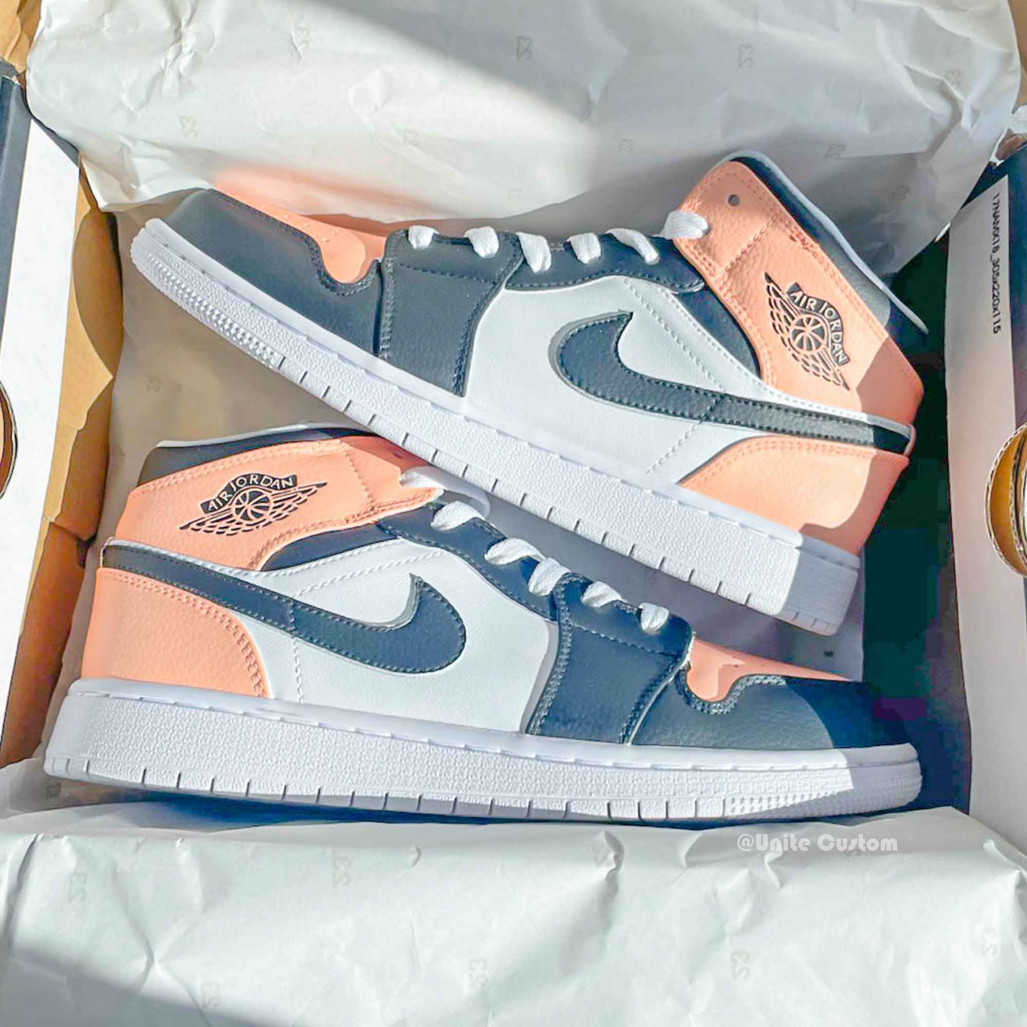 Black Orange Custom Air Jordan 1-shecustomize