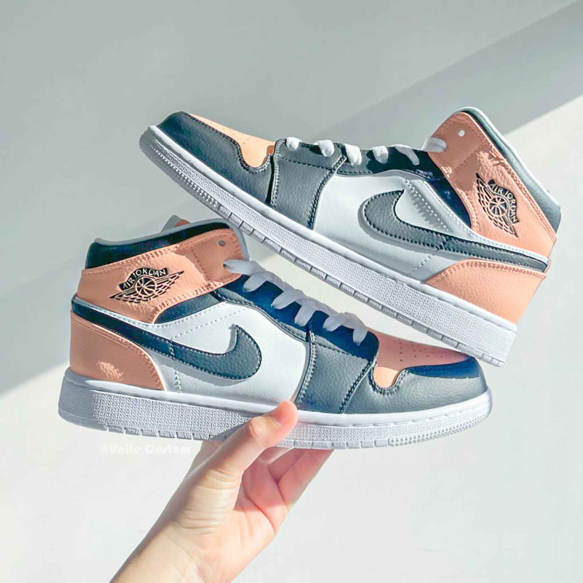 Black Orange Custom Air Jordan 1-shecustomize