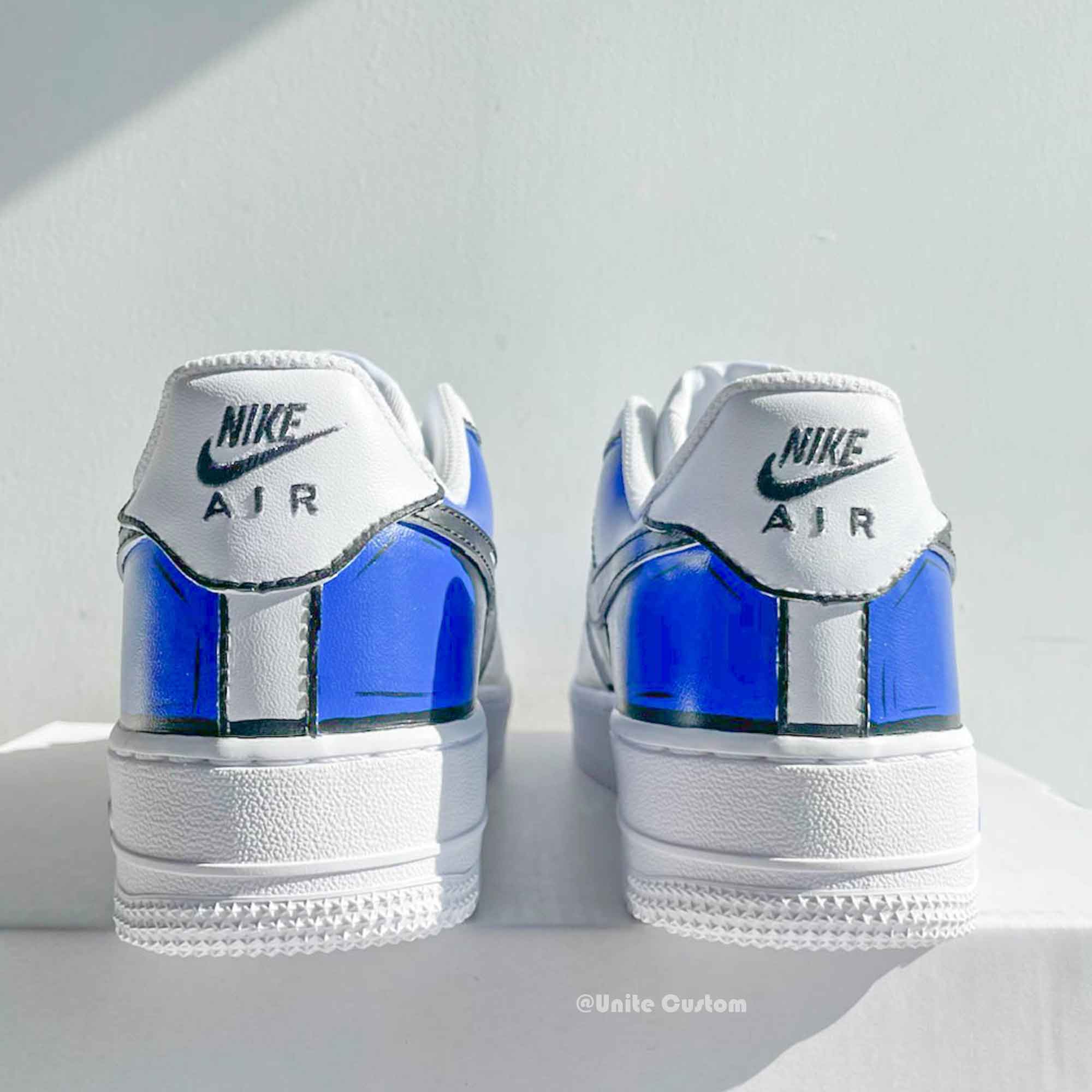 Blue Black Drip Custom Air Force 1-shecustomize