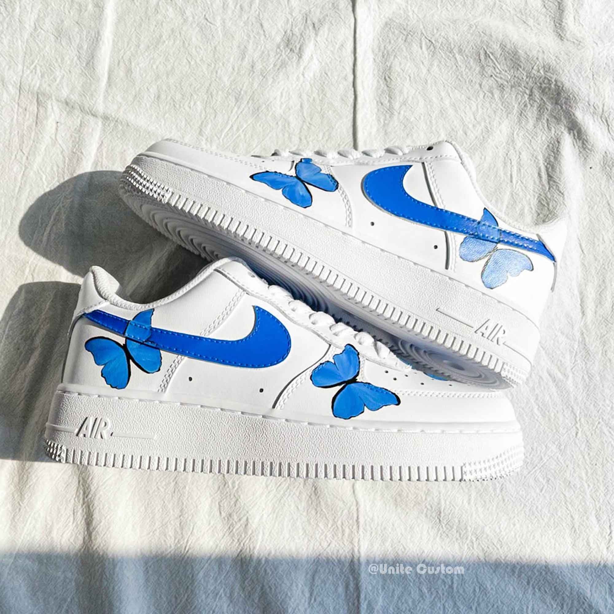 Blue Butterfly Custom Air Force 1-shecustomize